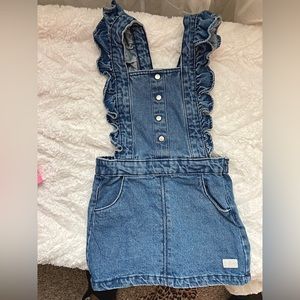 Seven7 denim jean jumper overalls, size 2T.